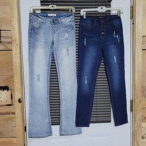 Cover girl/No Boundaries button up jeans size juniors 1 & 1/2